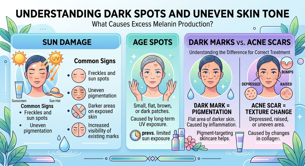 What Causes Dark Spots and Uneven Skin Tone?